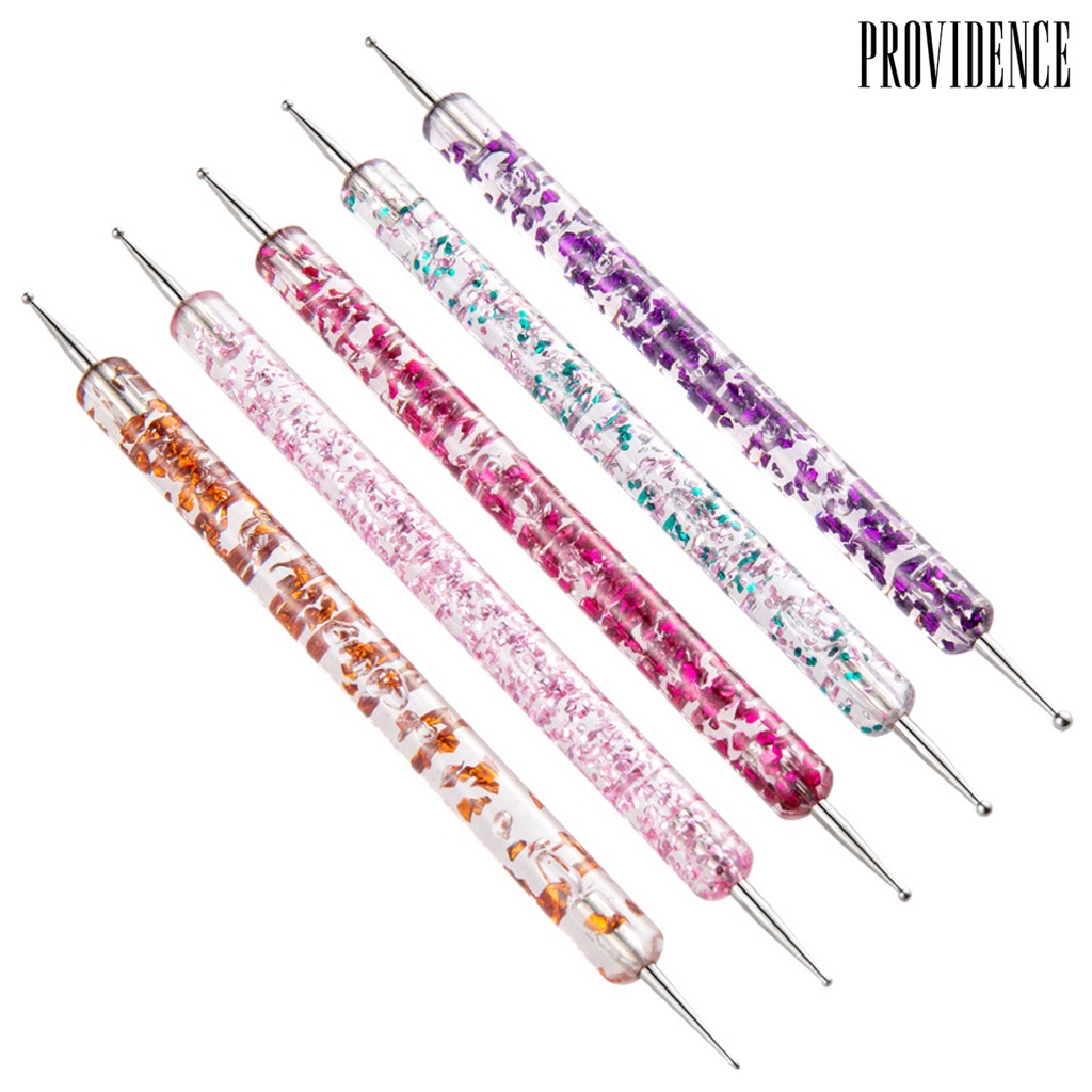 Providence 5Pcs/Set Nail Dotting Pen Double Head Flower Printing Acrylic UV Gel Painting Drawing Manicure Art Dot Point Pen for Beauty