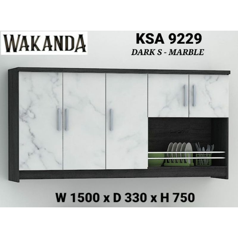 Kitchen Set Atas 5 Pintu - Lemari Sayur 9229 - Lemari Piring Gantung Minimalis