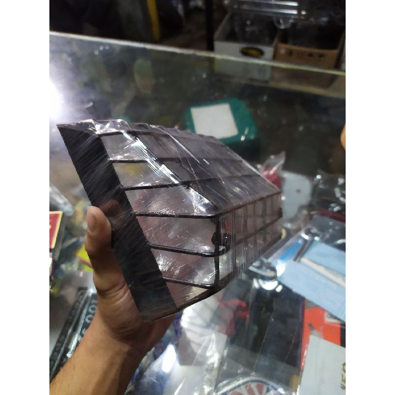 grill stoplamp lampu belakang vespa excel black coating bahan besi