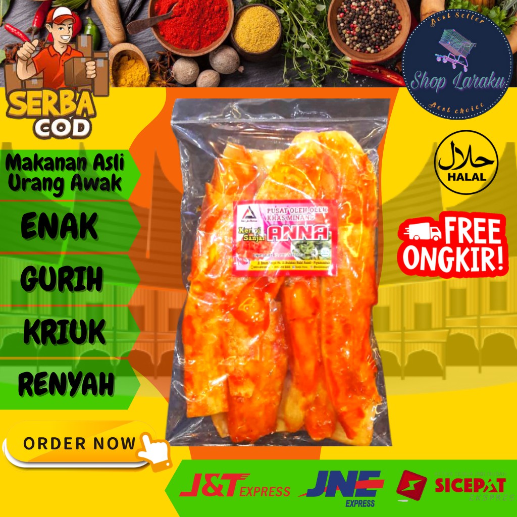 

Keripik Sanjai Balado Panjang Ubi Singkong Makanan Asli Payakumbuh Khas Minang Padang Gurih Renyah 2