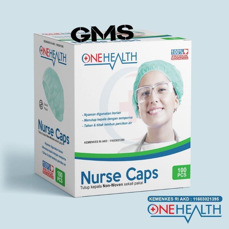 Nurse Cap Onehealth Box isi 100 Pcs / Hair Cap / Hair Net / Topi Suster