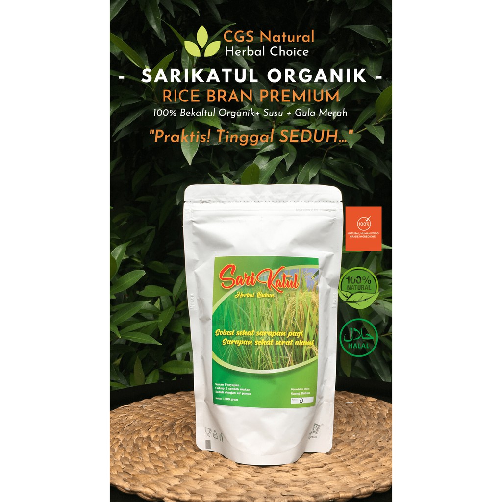 

Sarikatul MInuman Instan BEKATUL Organik Supreme kaya Vitamin Kemasan Travel Pouch - 300 Gr