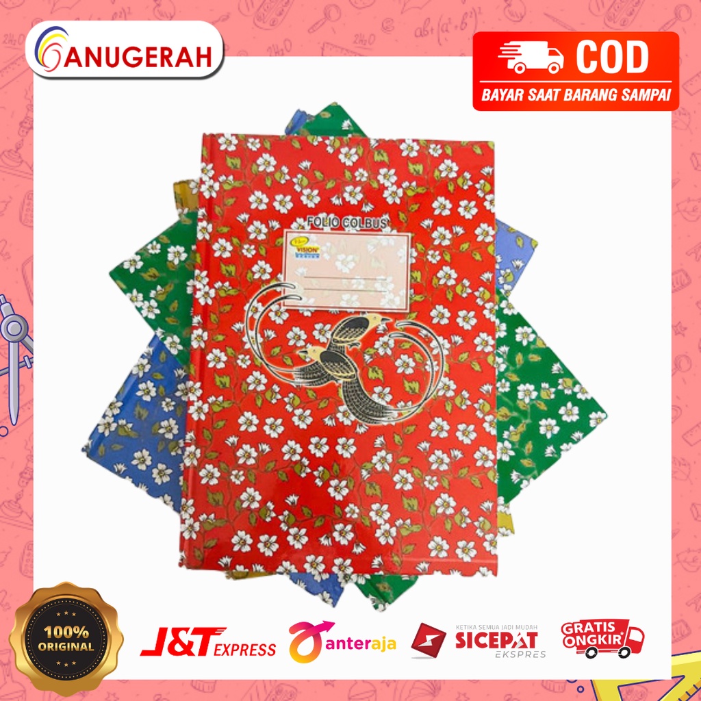 

VISION 100 FOLIO HARD COVER / BUKU CATATAN BESAR