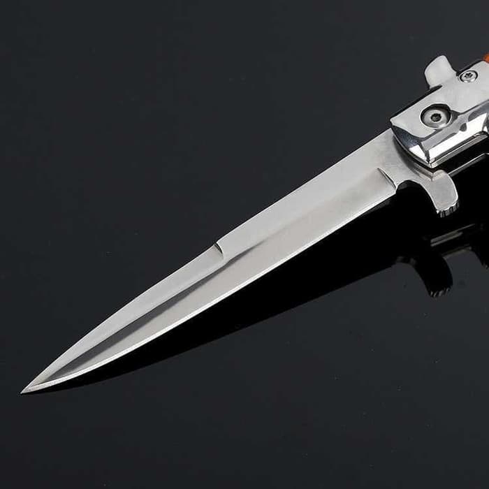 Promo Spesial - Pisau Lipat Bayonet Survival Outdoor Camping Tactical Stainless Steel - Hitam