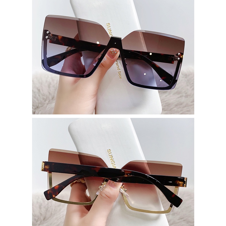 Kacamata Hitam Pelindung UV400 Bahan Metal Gaya Korea Untuk Wanita
