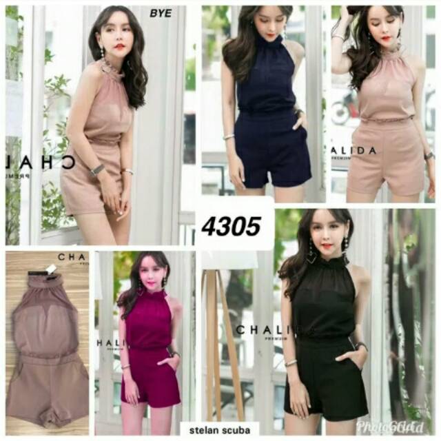 Jumpsuit import terbaru jumpsuit scuba 4305 bahan scuba