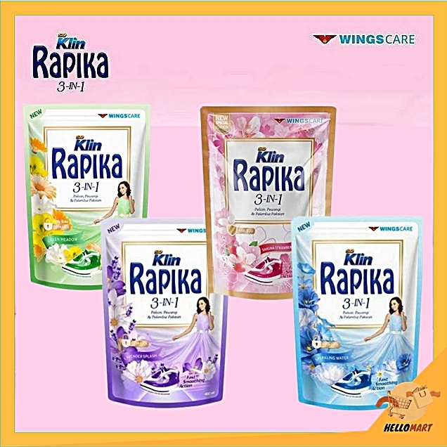 ORIGINAL Rapika Pewangi Pakaian 400ml / Rapika Pelicin Pakaian / HELLOMARTID