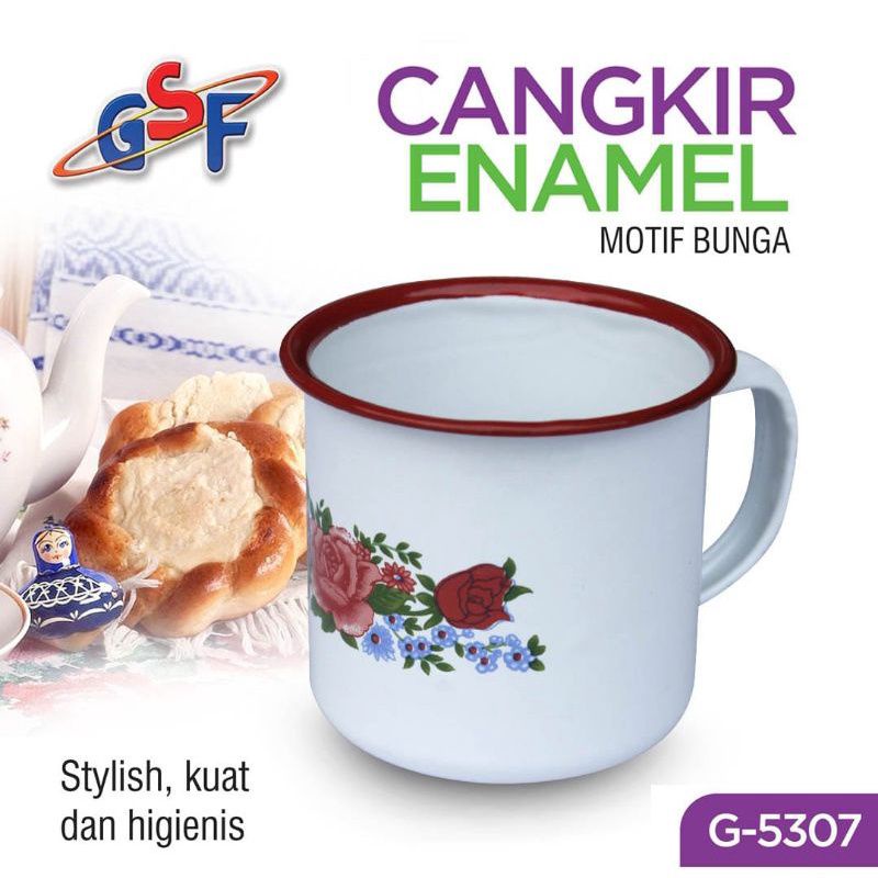 cangkir blurik / cangkir mofit bunga /cangkir jadul /cangkir belanda /mug enamel blurik / mug blurik