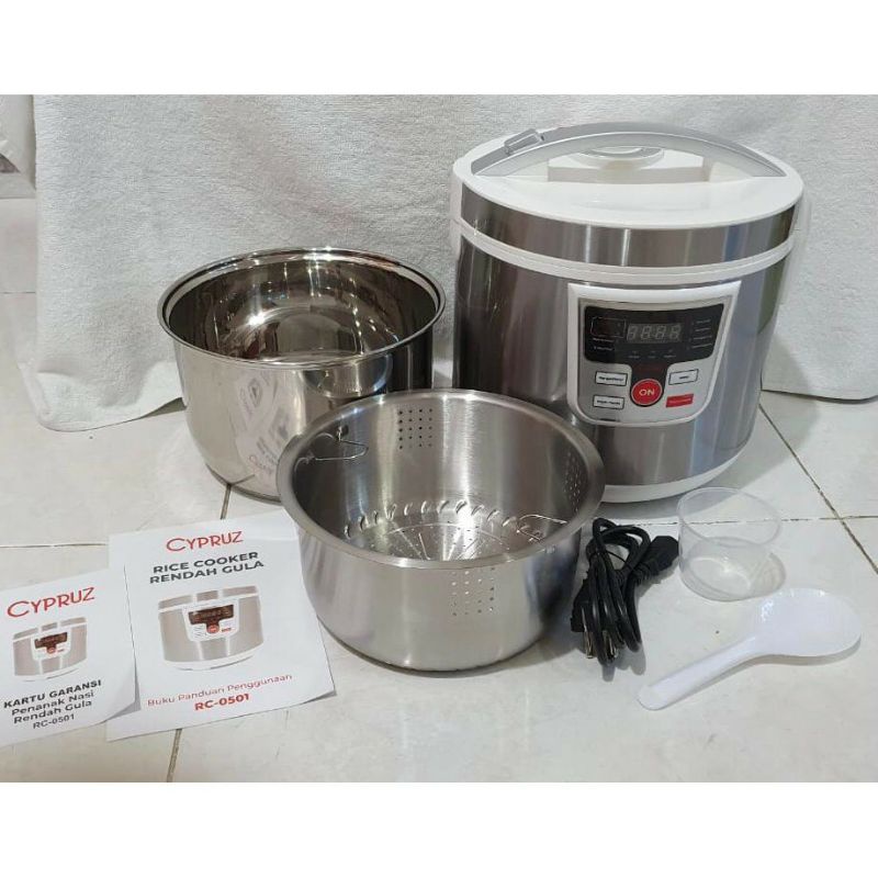 CYPRUS RICE COOKER LOW SUGAR LOW CALORIES RC 0501 TERBARU MANTAP ASLI