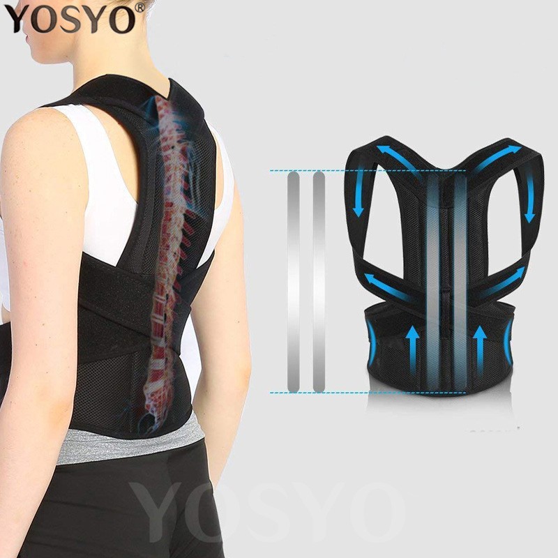 MPro Sabuk Terapi Penyangga Punggung Pria /  Wanita Anti Bungkuk Posture Back Support Brace Postur S M L