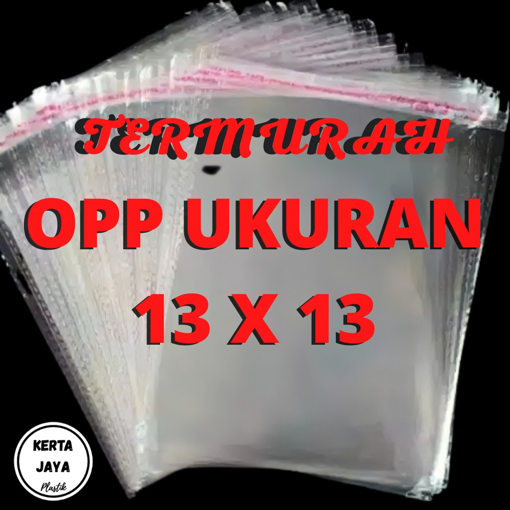 

(COD) TERMURAH!!! HARGA GROSIR plastik OPP BENING & TEBAL ukuran :13x13 CM 1 pack isi : 100 lbr