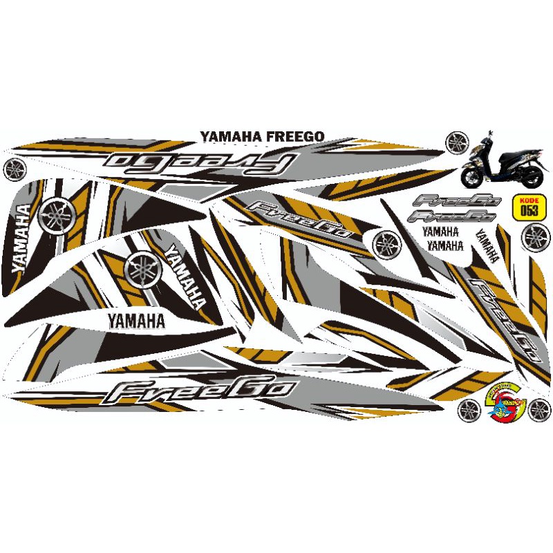 striping sticker motor Yamaha freego