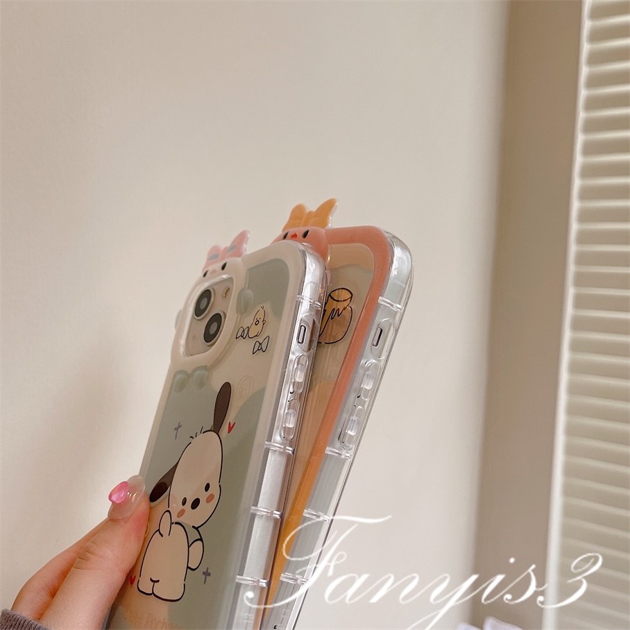 Compatible For iPhone 13 12 11 Pro Max X XR Xs Max 8 7 6 6s Plus SE 2020  Soft Case Pelindung Desain Winnie the Pooh Dog Untuk