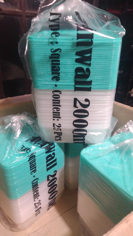 Thinwall 2000 Ml + Tutup Warna Biru Tosca Merek Fim Harga 1 Roll Isi 25 Pcs