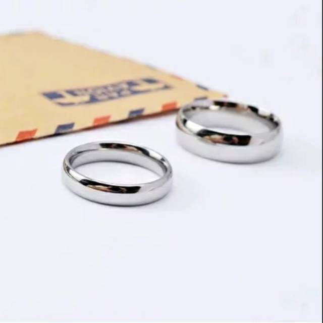 Cincin Couple / Cincin Couple Lapis Mas Putih / Cincin Couple Ukir Nama