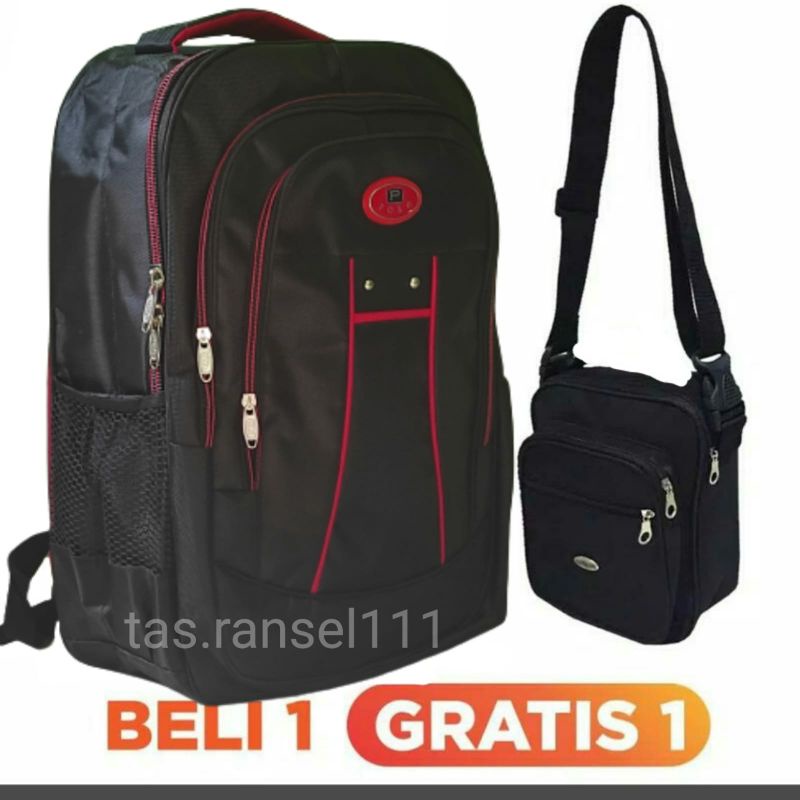 Tas Gendong Pria Polo Global 9608 Coklat Ransel Laptop Cowok Laki Laki Stylish Trendy