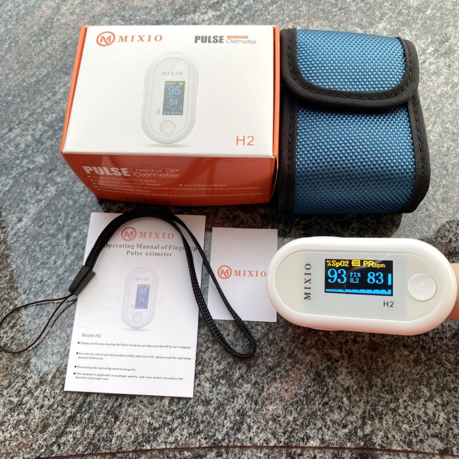 H2 MIXIO Fingertip Pulse Oximeter SP02 Saturation Original OLED