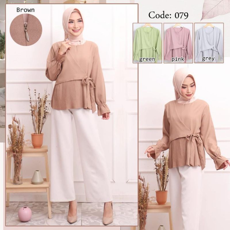 Blouse Mosscrepe Imoda Kode #079