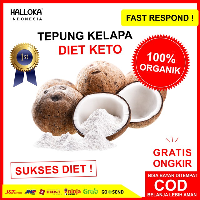 

TEPUNG KELAPA KERING CURAH DESSICATED COCONUT FLOUR TERMURAH !!!! 500 GR