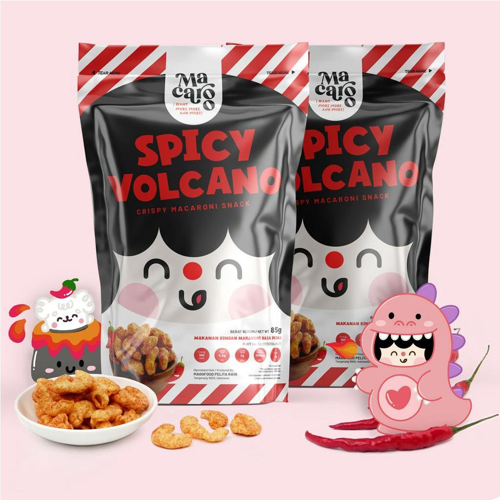 

MACAROO SPICY VOLCANO 85g - Cemilan Makaroni rasa pedas