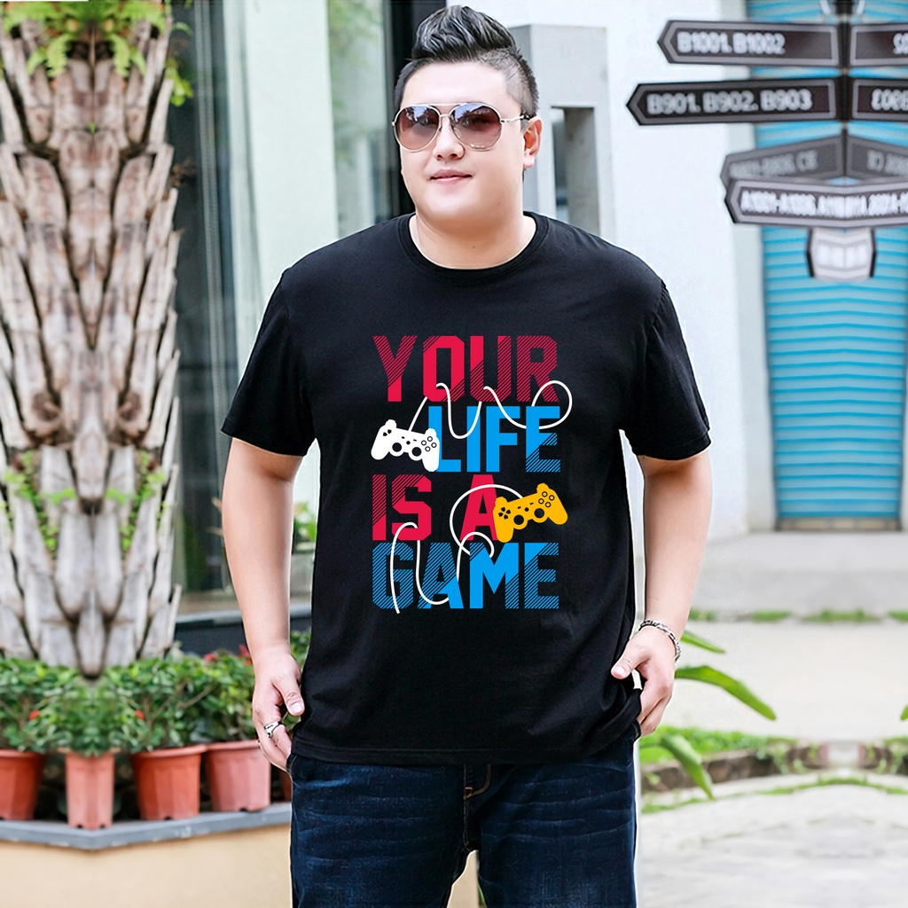 Baju Kaos Pria Jumbo Fight To Win Tshirt Bigsize XL XXL Distro DTF