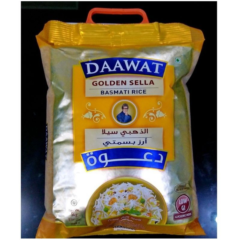 

BERAS BASMATI DAAWAT Golden Sella Rice 5 kg Asli Original India 5 KILOGRAM