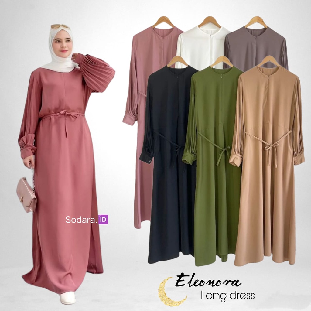 Long dress Eleonora // Long dress Premium // Pleats  Sleeves Accent