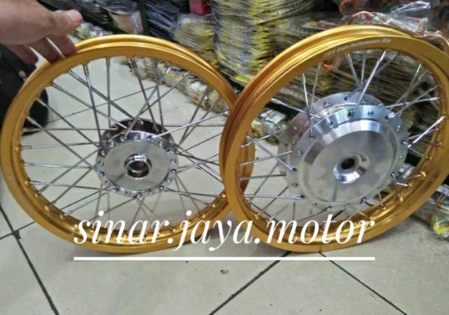 Velg velk pelek pelak TDR ring 14 140 160 ring 14 sepaket paketan tromol jari  velg tdr plus stel