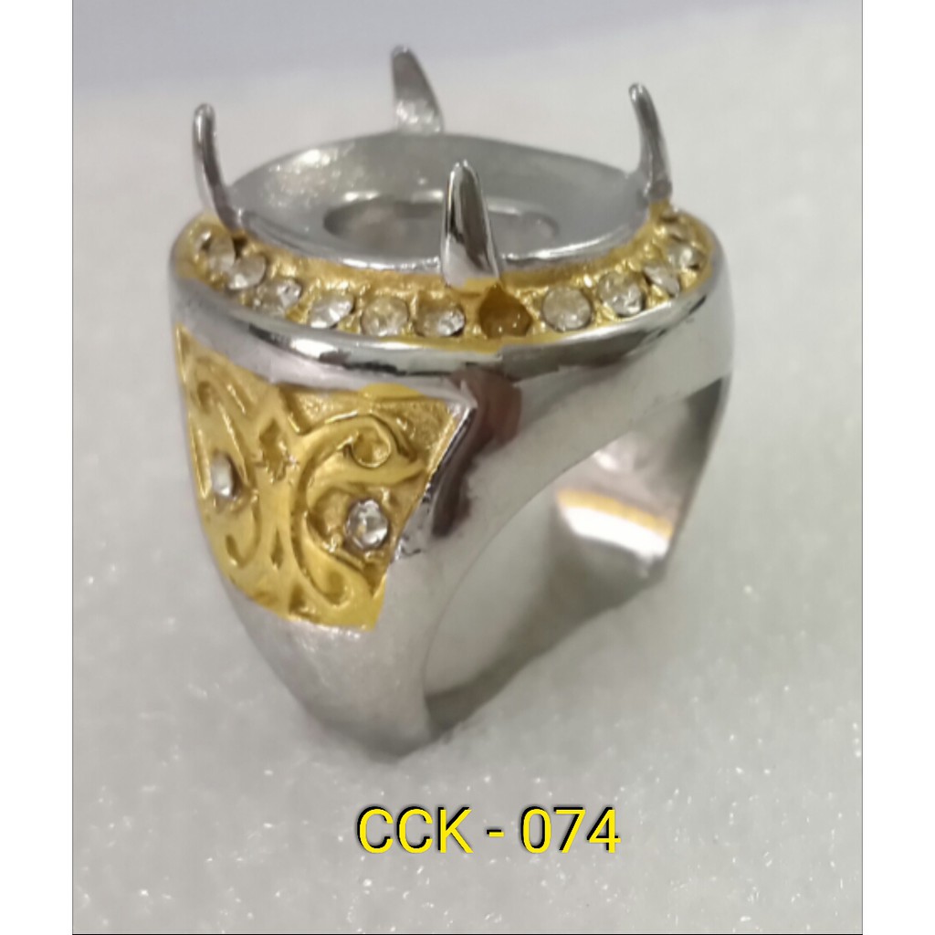 Ring Cincin Titanium Import ikat batu akik per codi DICS 50% cck-074