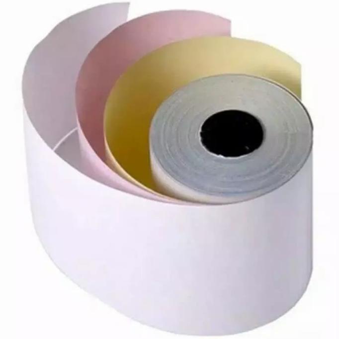 

SALE Kertas Struck HVS Ukuran 75 mm x 65 mm 3 Ply-3 Rangkap ( Isi 10 Roll )