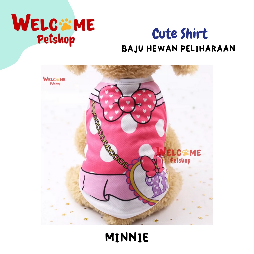 Cute Shirt Pakaian Baju Kaos Anjing Kucing Hewan Tshirt Lucu