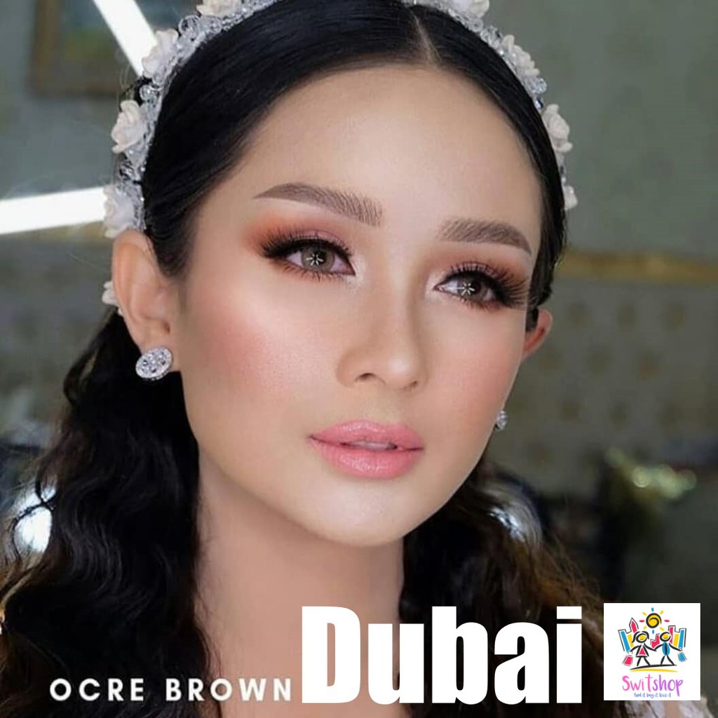 SOFTLENS MINUS DAN NORMAL NEW MORE DUBAI OCRE BROWN 14.5mm (0.00 sd -10.00) GRATIS TEMPAT SOFLEN