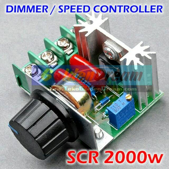 DIMMER AC 2000W mengatur kecepatan dinamao lampu pijar heater dll