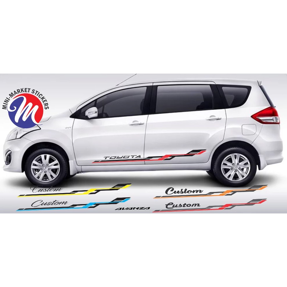 Stiker List Mobil Toyota Avanza Calya Agya Etios Vios Rust Universal Custom Text Shopee Indonesia