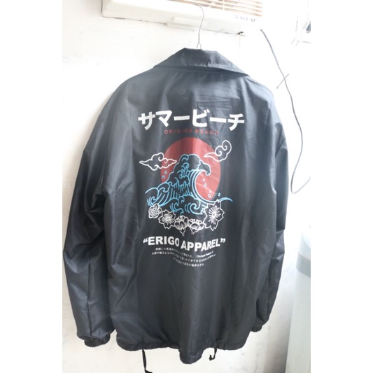 [PRELOVED] erigo okinawa beach coach jacket black hitam