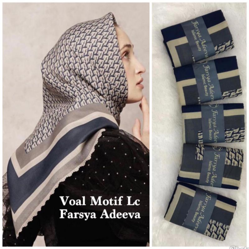 TERHIT!!54# Hijab Deenay KW  Motif Merak  / kerudung segiempat voal motif / hijab voal deenay kw 98