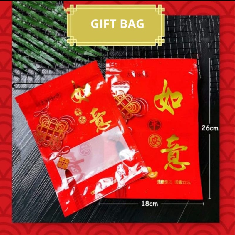 

GIFT BAG CHINESE NEW YEAR/SINCIA UKURAN 18 CM X 26 cm (isi 10 pcs /@ 3.000)