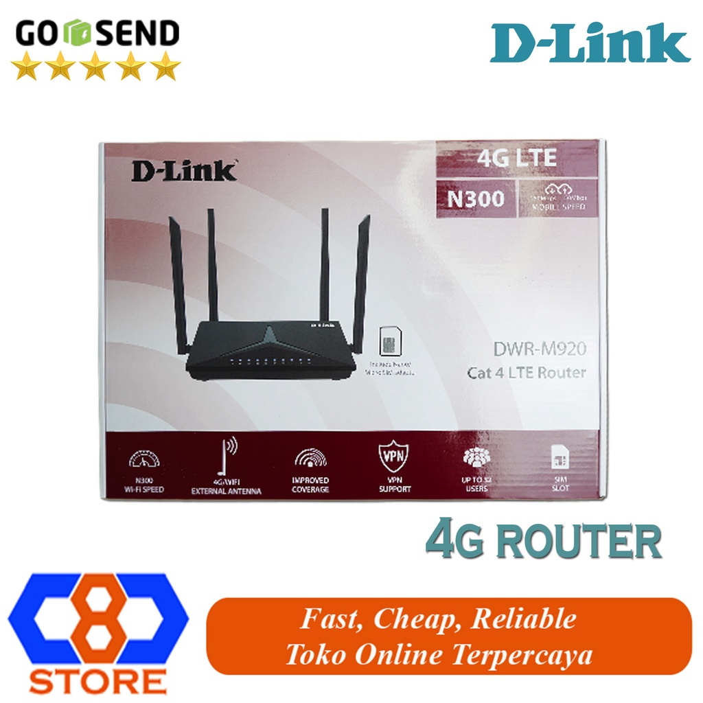 Jual WIRELESS 4G LTE ROUTER DLINK DWR-M920 M920 4 ANTENA GARANSI RESMI ...