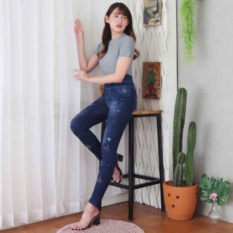 SOTRE_FASHION LEGGING JEANS SUN MUTIARA IMPORT 0994