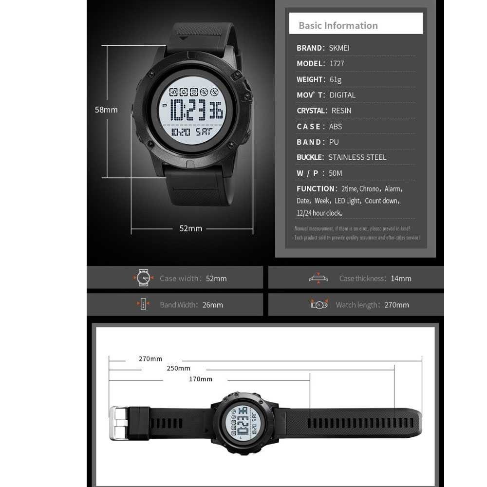 IDN - SKMEI Jam Tangan Digital Adventure Pria - 1727