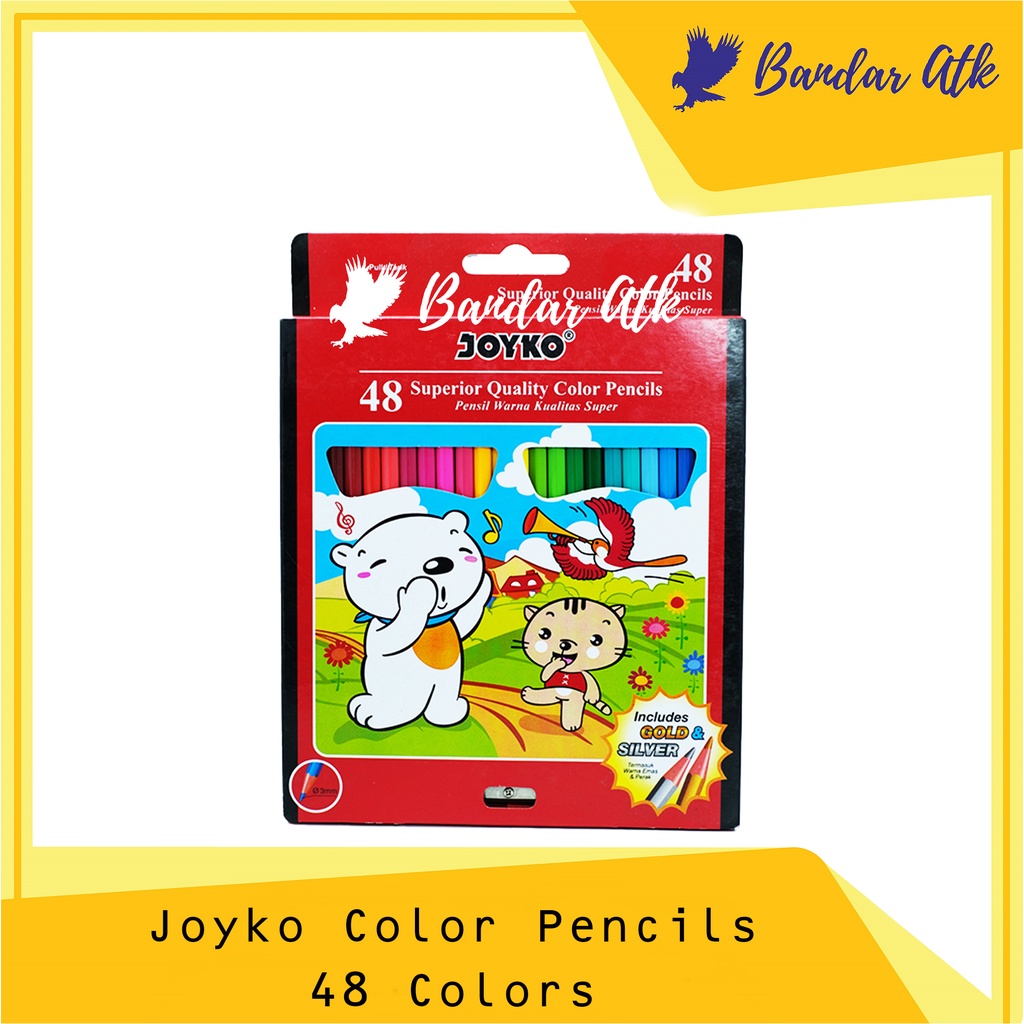 

Pensil Warna Pencil Color JOYKO CP 48PB CP48PB Panjang 48 warna [1 SET]