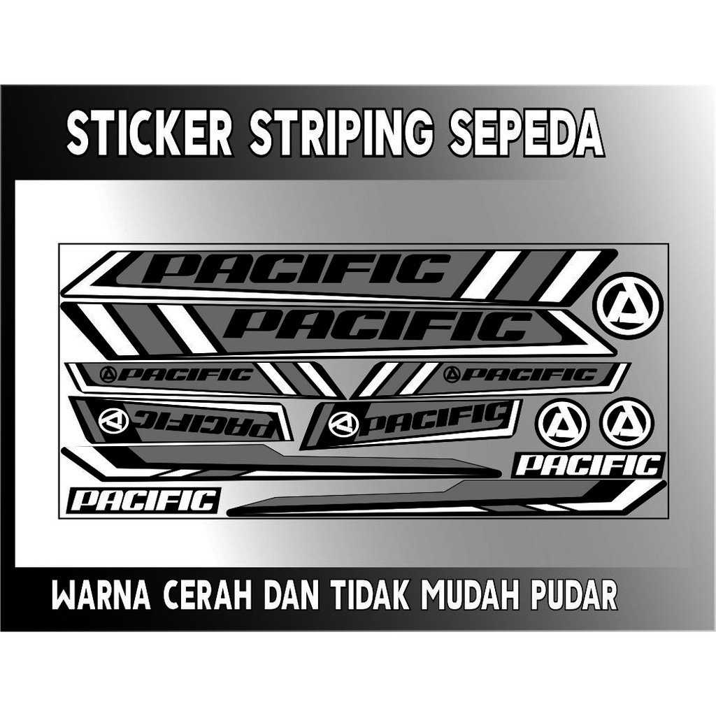 KAFFA STIKER STRIPING VARIASI STICKER SEPEDA BIKE TO STRIPIPNG SEPEDA PACIFIC POLET