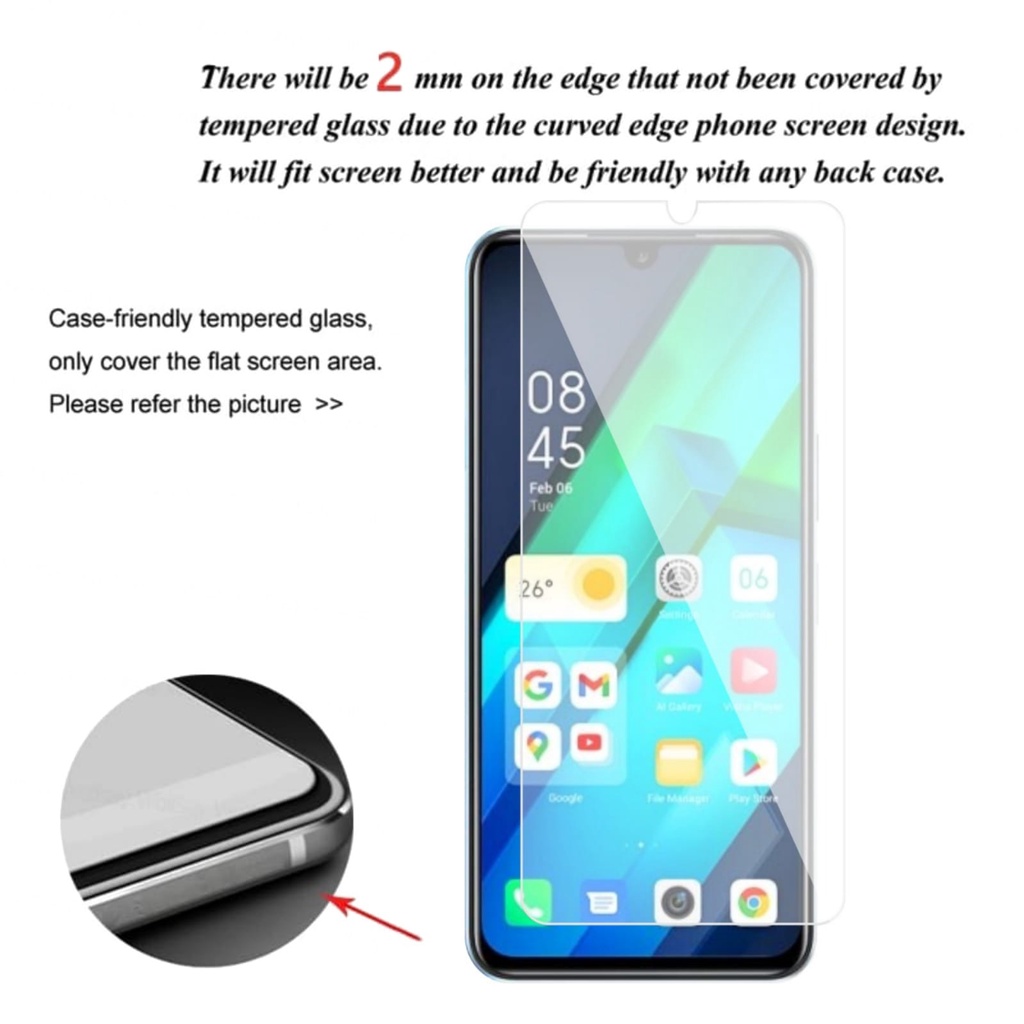 Tempered Glass INFINIX NOTE 12 G96  Anti Gores Layar Screen Protector Handphone Clear