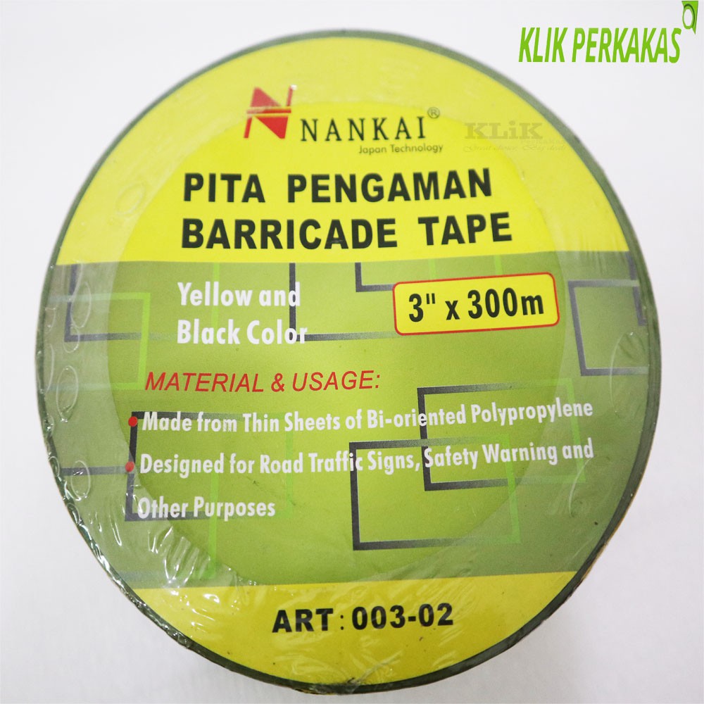 NANKAI POLICE LINE GARIS POLISI BARRICADE 3 INCH x 300 M PITA PENGAMAN