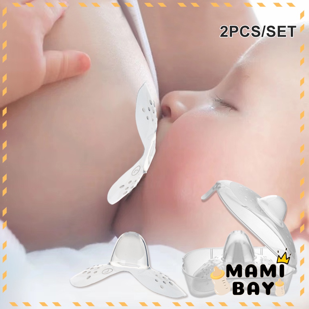 OKEYI Nipple shield Pelindung puting ibu menyusui Bahan Silikon melindungi gigitan bayi