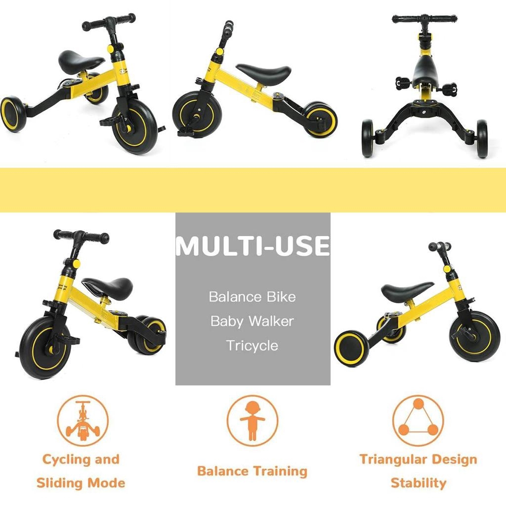 MMTOYS CM-O24 Mainan Anak Sepeda Keseimbangan Dorong Bayi Roda 3 Ban / Balance Bike Tricycle Ride On-4