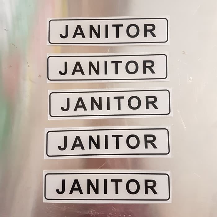 

SIGN AKRILIK JANITOR UK 4.5X19.5CM K3 RAMBU SAFETY