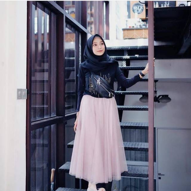 Style Hijab Rok  Tutu  Pendek Tutorial Hijab Terbaru