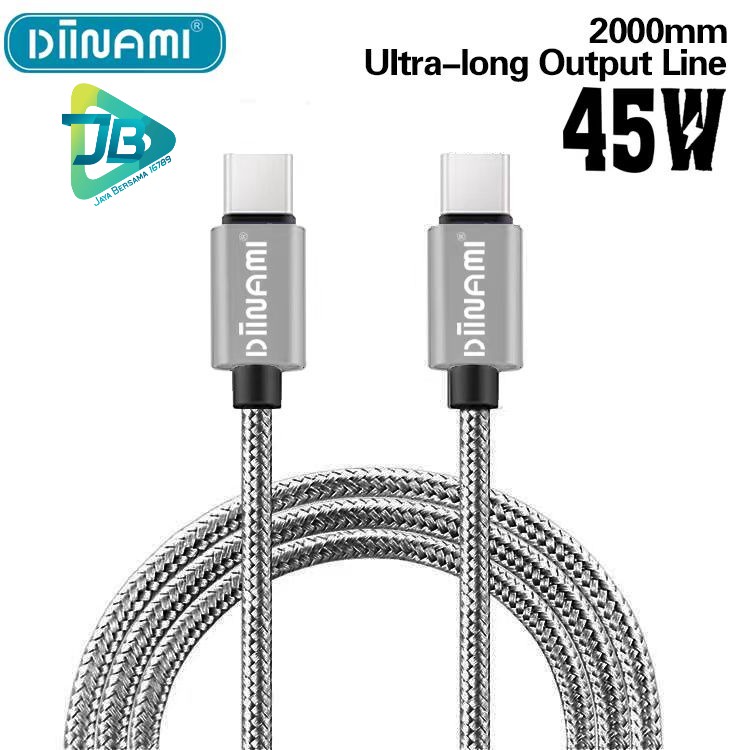 DIINAMI cable Kabel Data / Type-C ke Type-C / USB-C to USB-C / 45W Fast charging / 2 meter  &amp; 3 meter note10 note20 s21 s22 ultra MacBook air JB5897