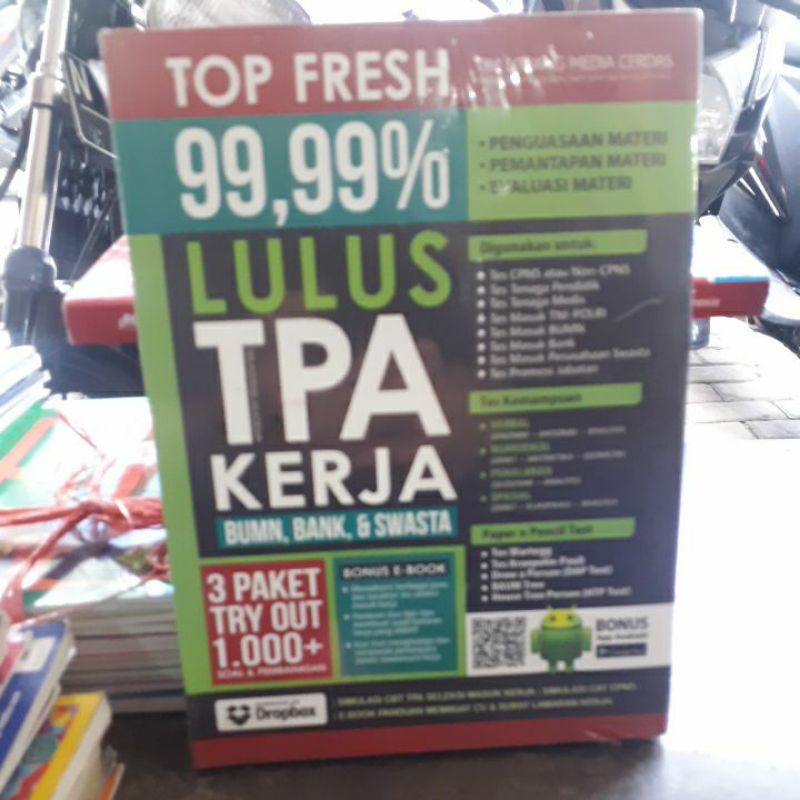 

BUKU ORIGINAL 99% LULUS TPA KERJA BUMN,BANK &SWASTA